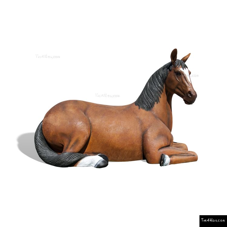 Image of Resting Horse Sculpture