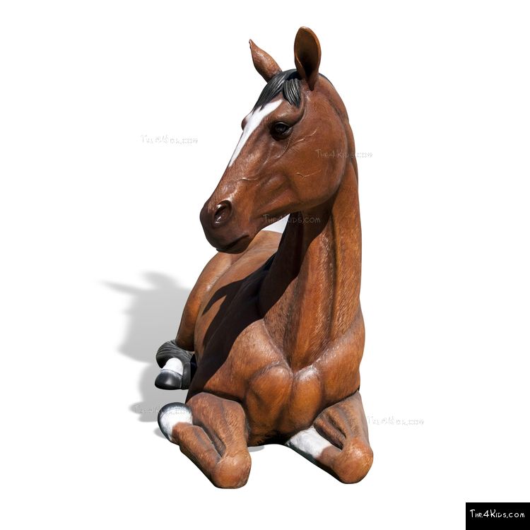 Image of Resting Horse Sculpture