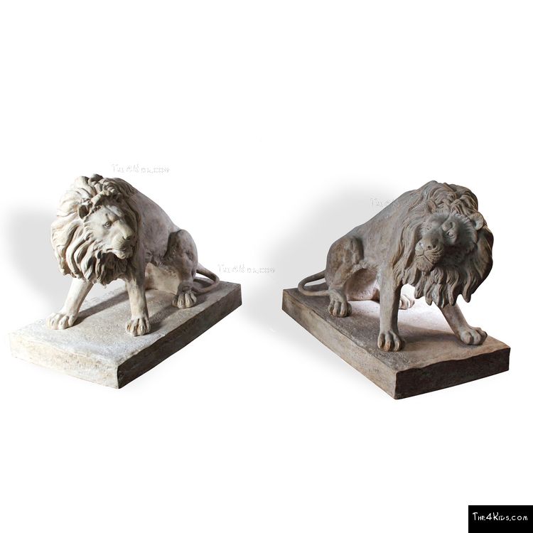 Image of Lion Duo Park Sculptures