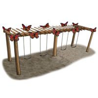 Large Butterfly Pergola Swing Set