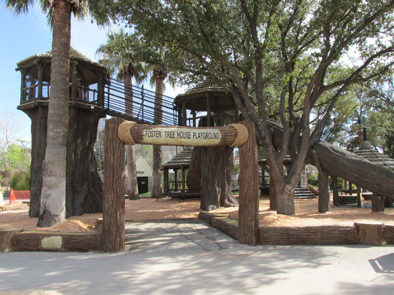 Entrance to the Foster Tree House Playground at El Paso Zoo