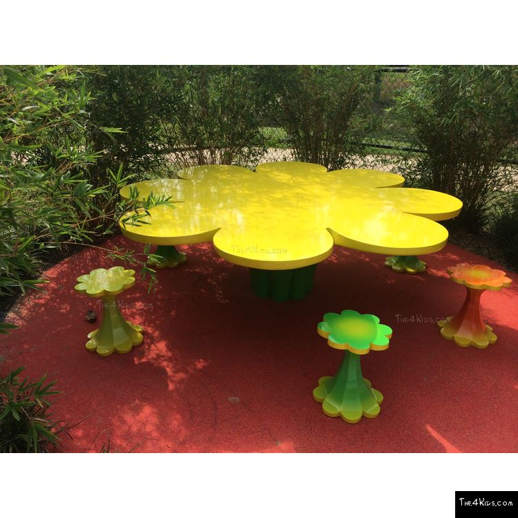 Image of Flower Table and Stools