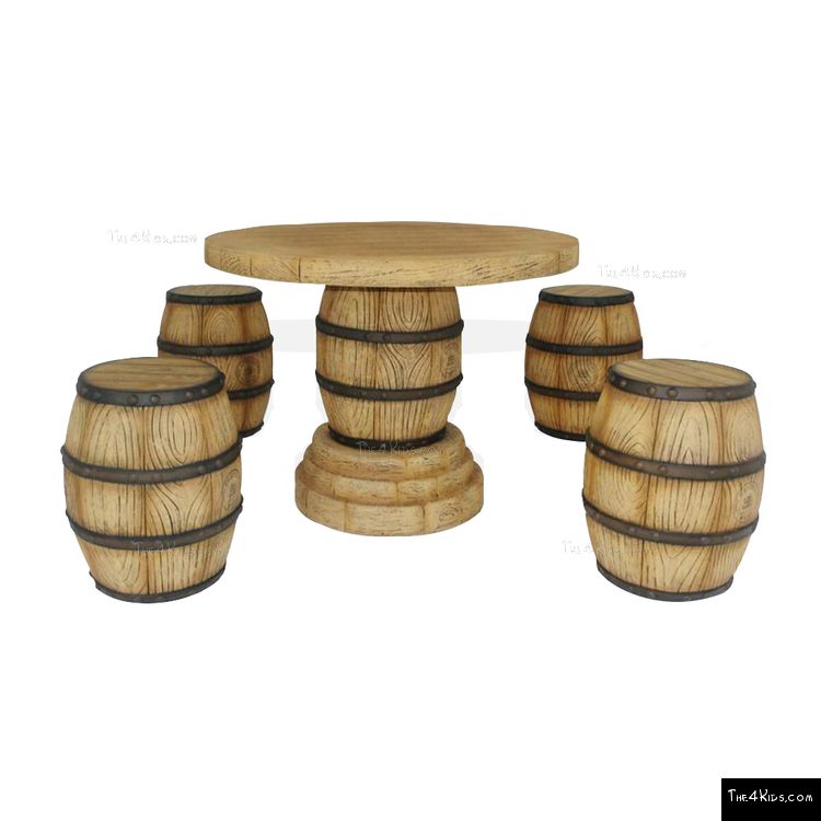 Image of Wooden Barrel Table