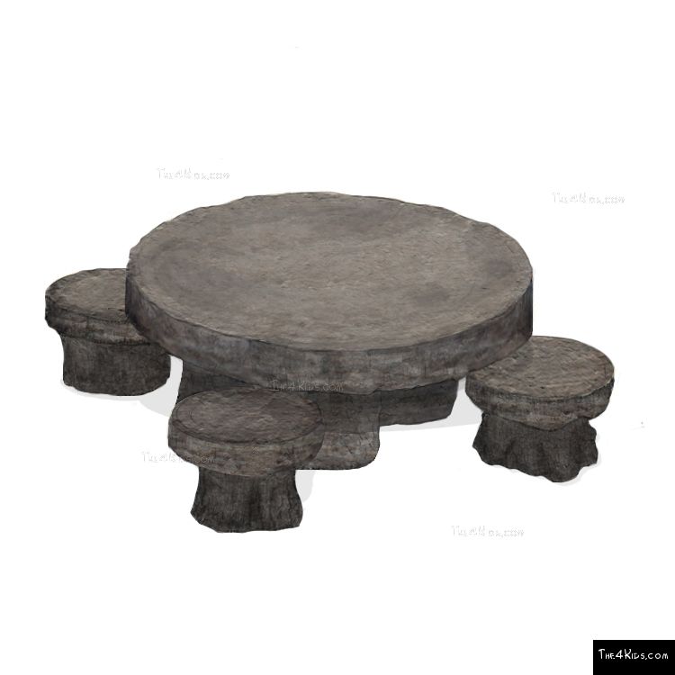Image of Woodland Table and Stool Set