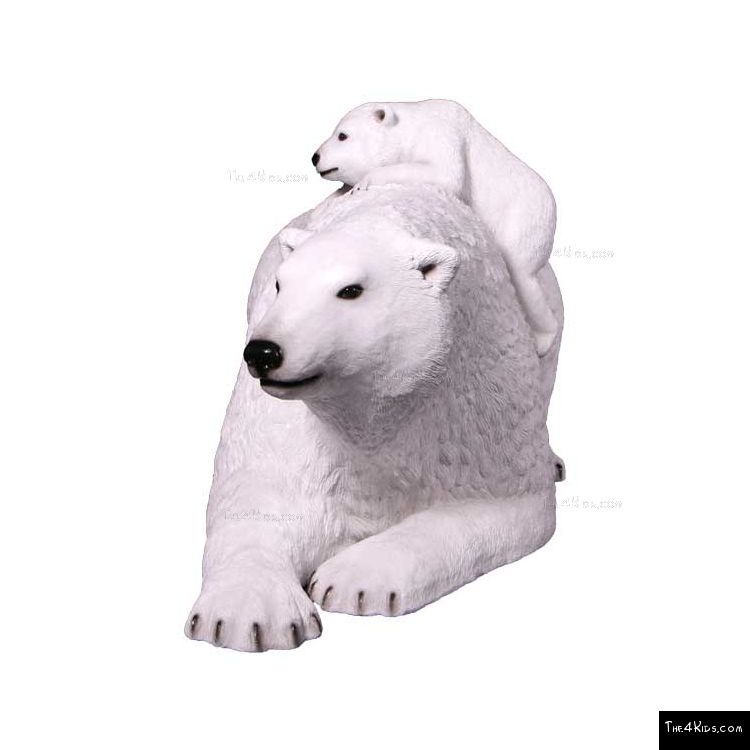 Image of Polar Bear Mother and Cub