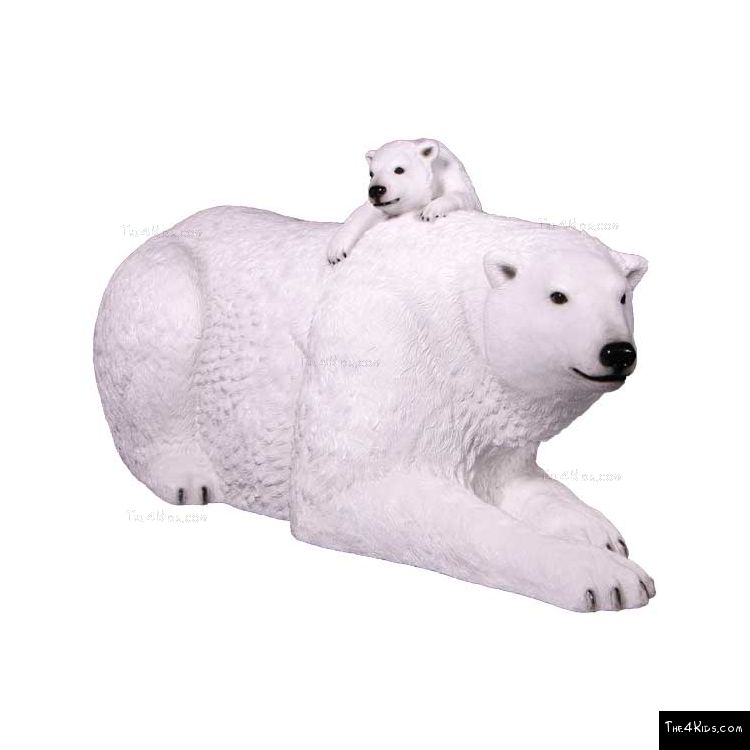 Image of Polar Bear Mother and Cub