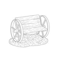 Thumbnail of Wagon Wheel Bench